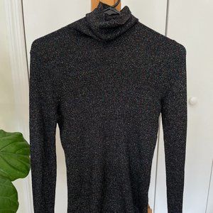 Veronica Beard flare sleeve metallic turtleneck size S